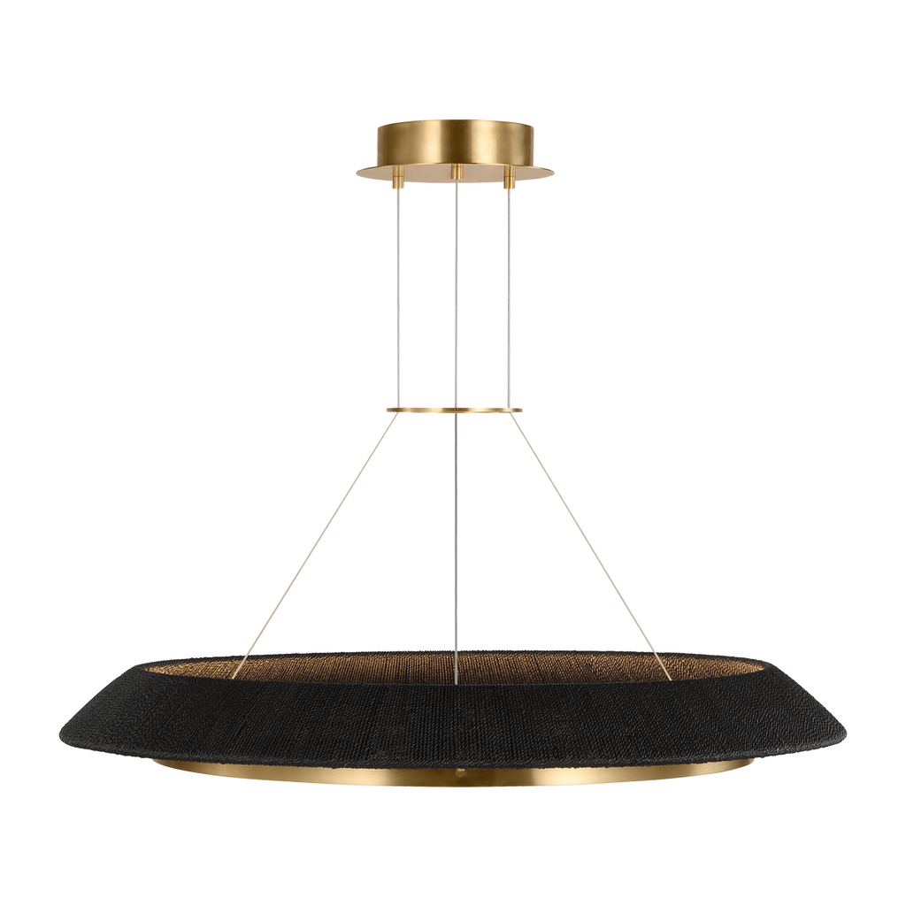 Noa Large Chandelier Washed Black hand rubbed antique brass 2700K 90 CRI