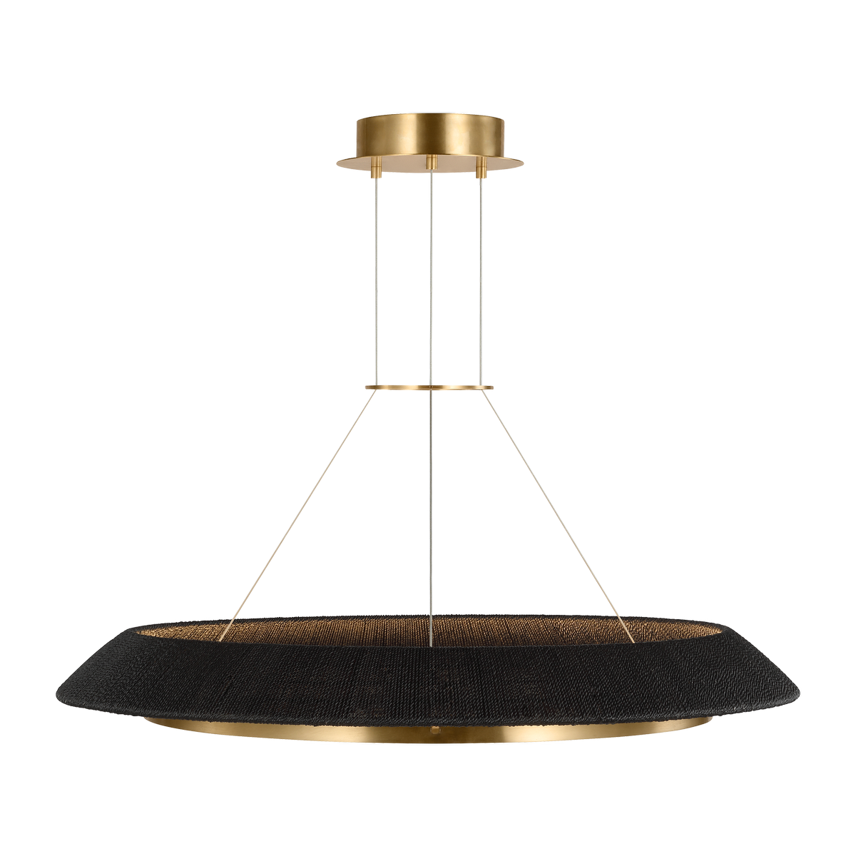 Noa Large Chandelier Washed Black hand rubbed antique brass 2700K 90 CRI