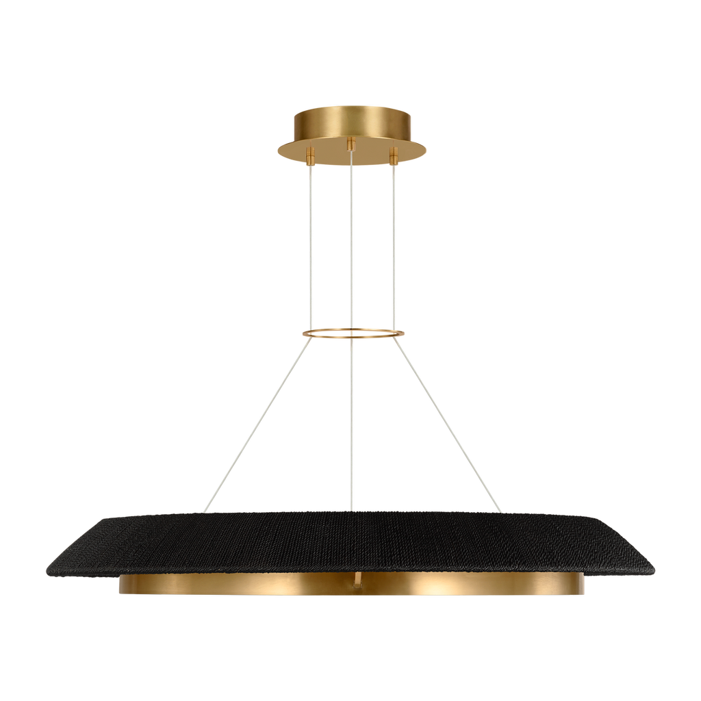Noa Large Chandelier Washed Black hand rubbed antique brass 2700K 90 CRI