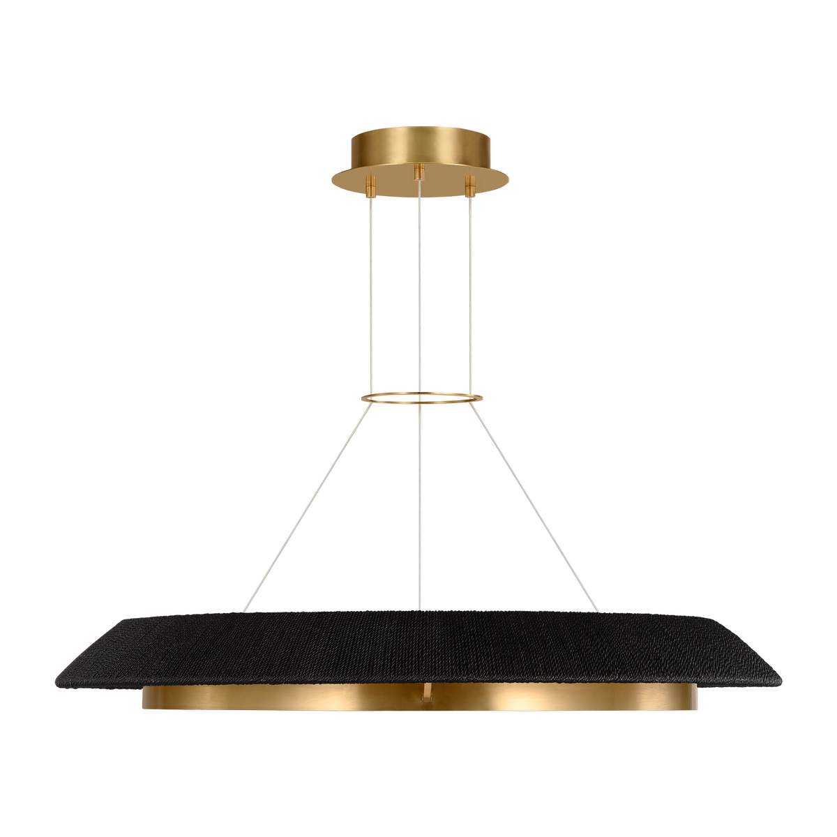 Noa Large Chandelier Washed Black hand rubbed antique brass 2700K 90 CRI
