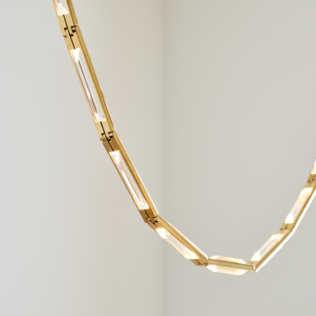 Catena 241 Chandelier | Hand-Rubbed Antique Brass 2700K Surface 120V-277V Universal