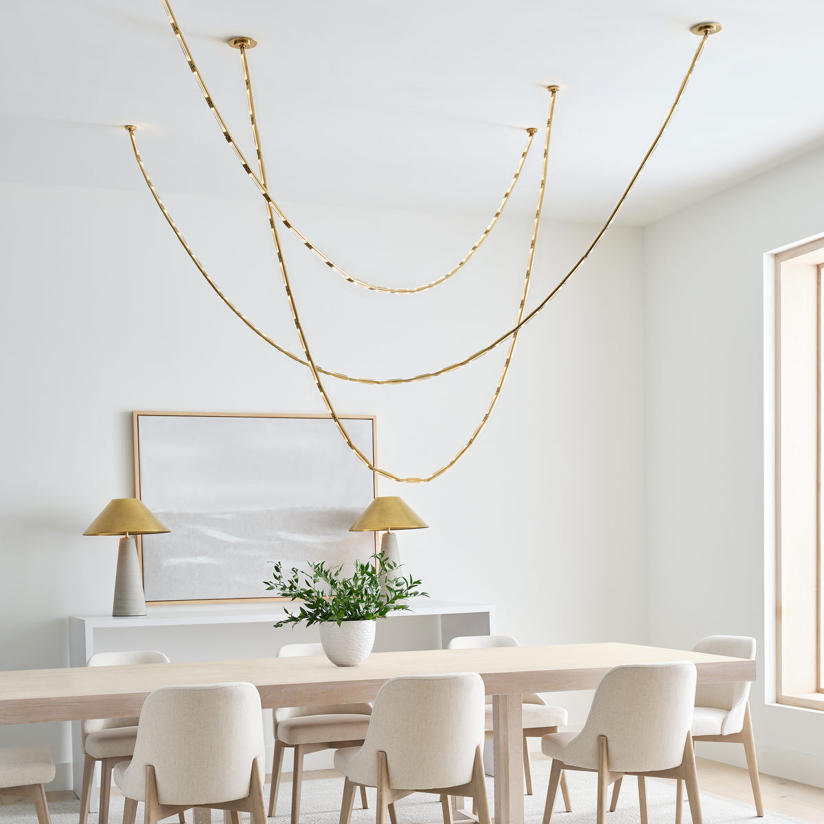 Catena 241 Chandelier | Hand-Rubbed Antique Brass 2700K Surface 120V-277V Universal