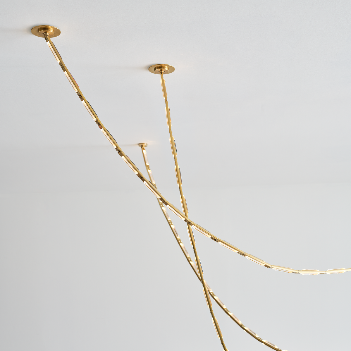 Catena 241 Chandelier | Hand-Rubbed Antique Brass 2700K Surface 120V-277V Universal
