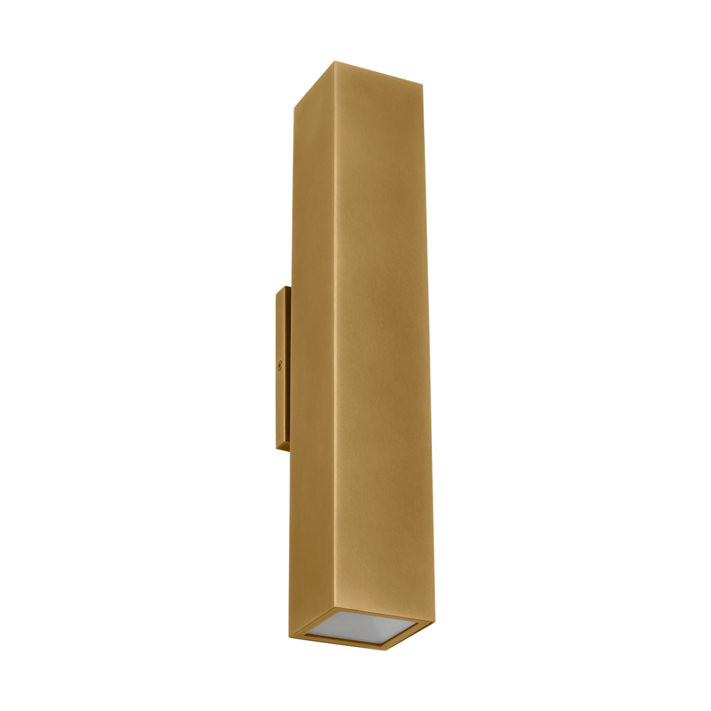 Pressa Square Large Wall Natural Brass 2700K 90 CRI