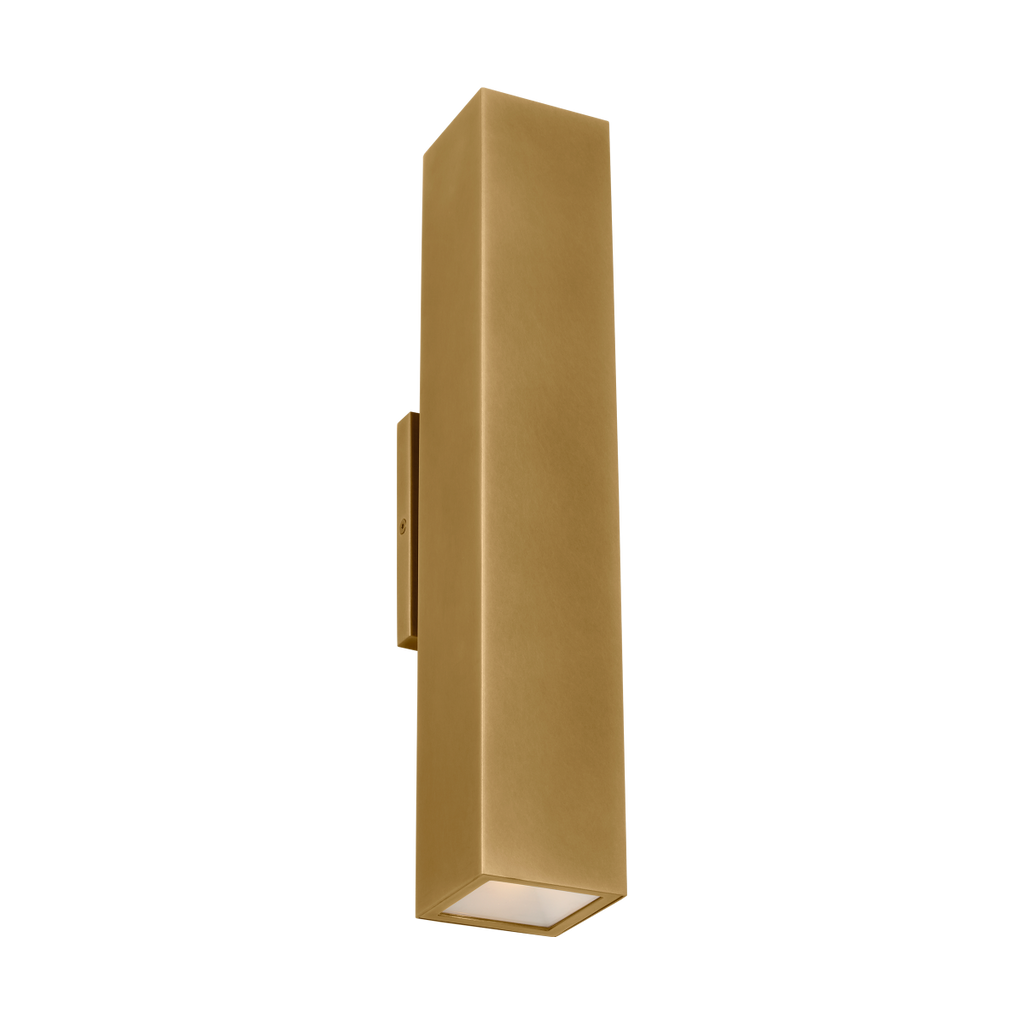 Pressa Square Large Wall Natural Brass 2700K 90 CRI