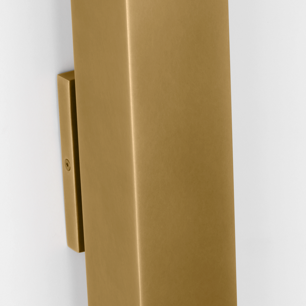 Pressa Square Large Wall Natural Brass 2700K 90 CRI