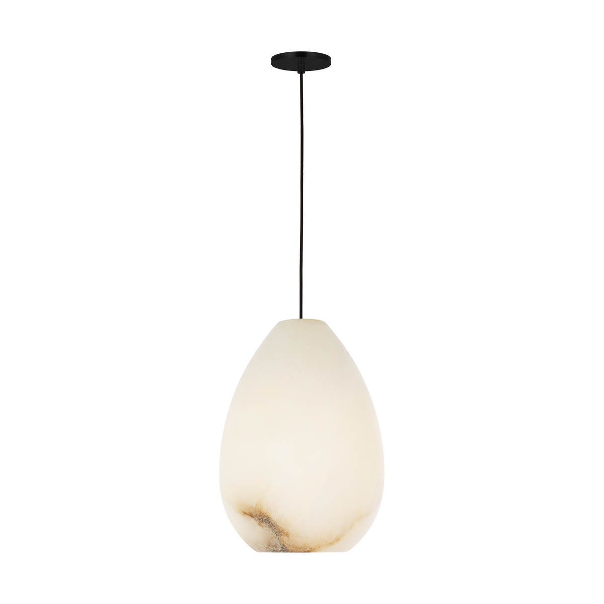 Alina Alabaster Medium Pendant | Alabaster Nightshade Black Bulb Not Included