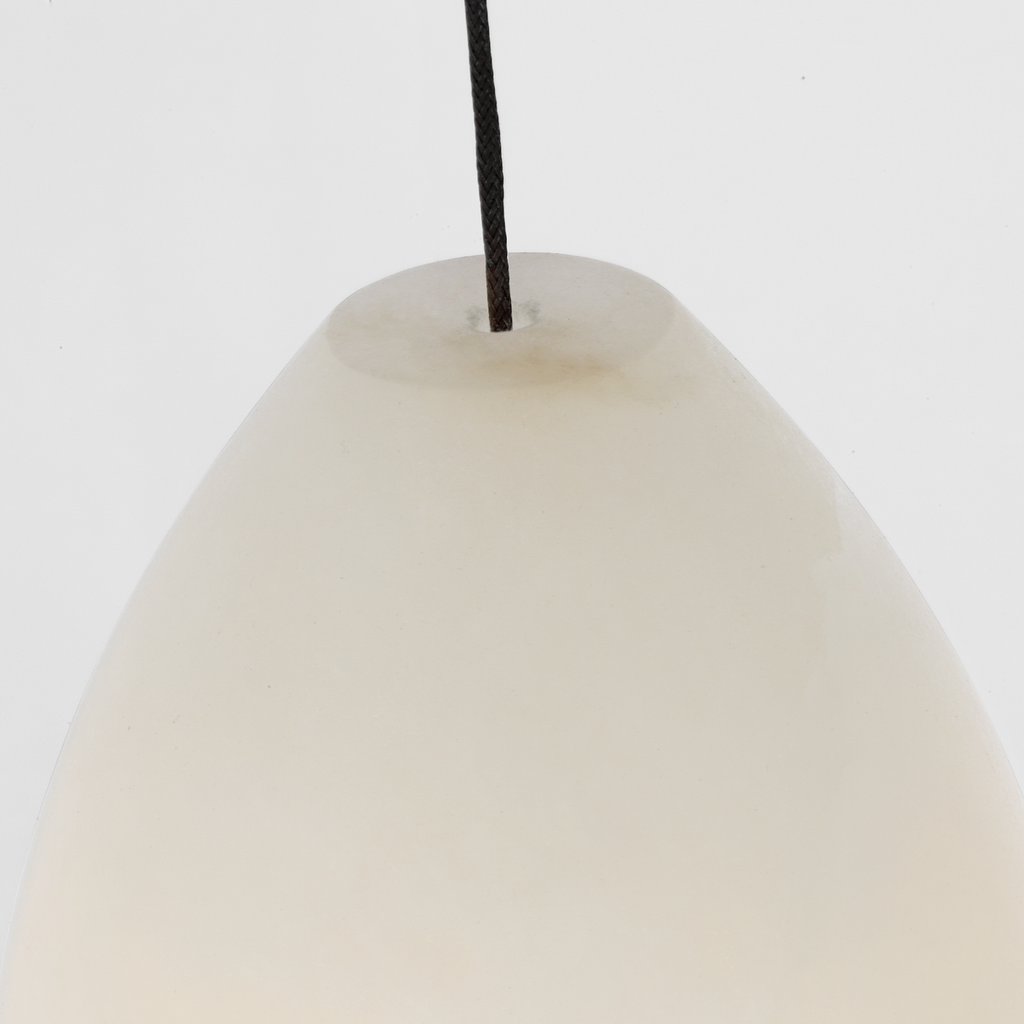 Alina Alabaster Medium Pendant | Alabaster Polished Nickel Bulb Not Included