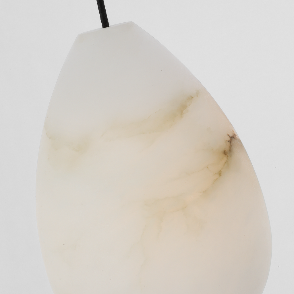 Alina Alabaster Small Pendant Alabaster Nightshade Black Bulb Not Included