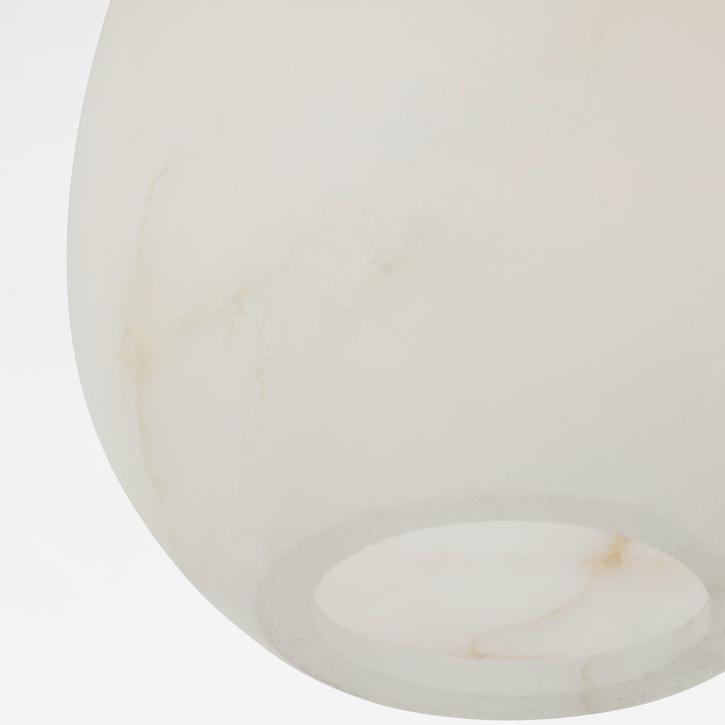 Alina Alabaster Small Pendant Alabaster Nightshade Black Bulb Not Included