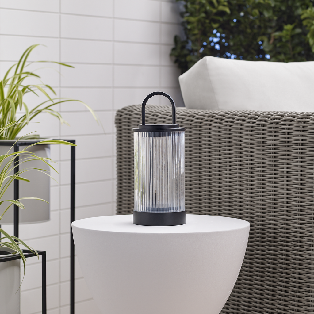 Tawa Accent Rechargeable Table Lamp Black 2700K 90 CRI wall charger included