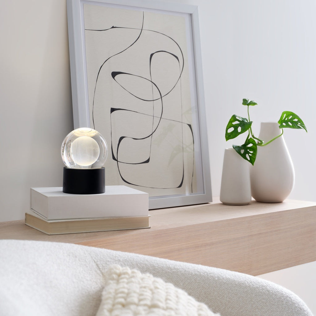 Mina Accent Rechargeable Table Lamp Black 2700K 90 CRI wall charger included