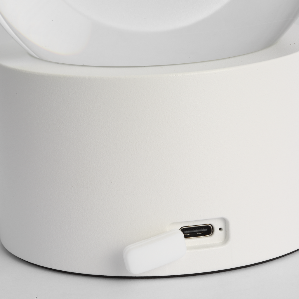 Mina Accent Rechargeable Table Lamp matte White 2700K 90 CRI wall charger included