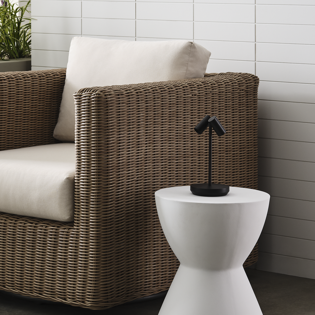 Doppia Short Accent Rechargeable Table Lamp Black 2700K 90 CRI