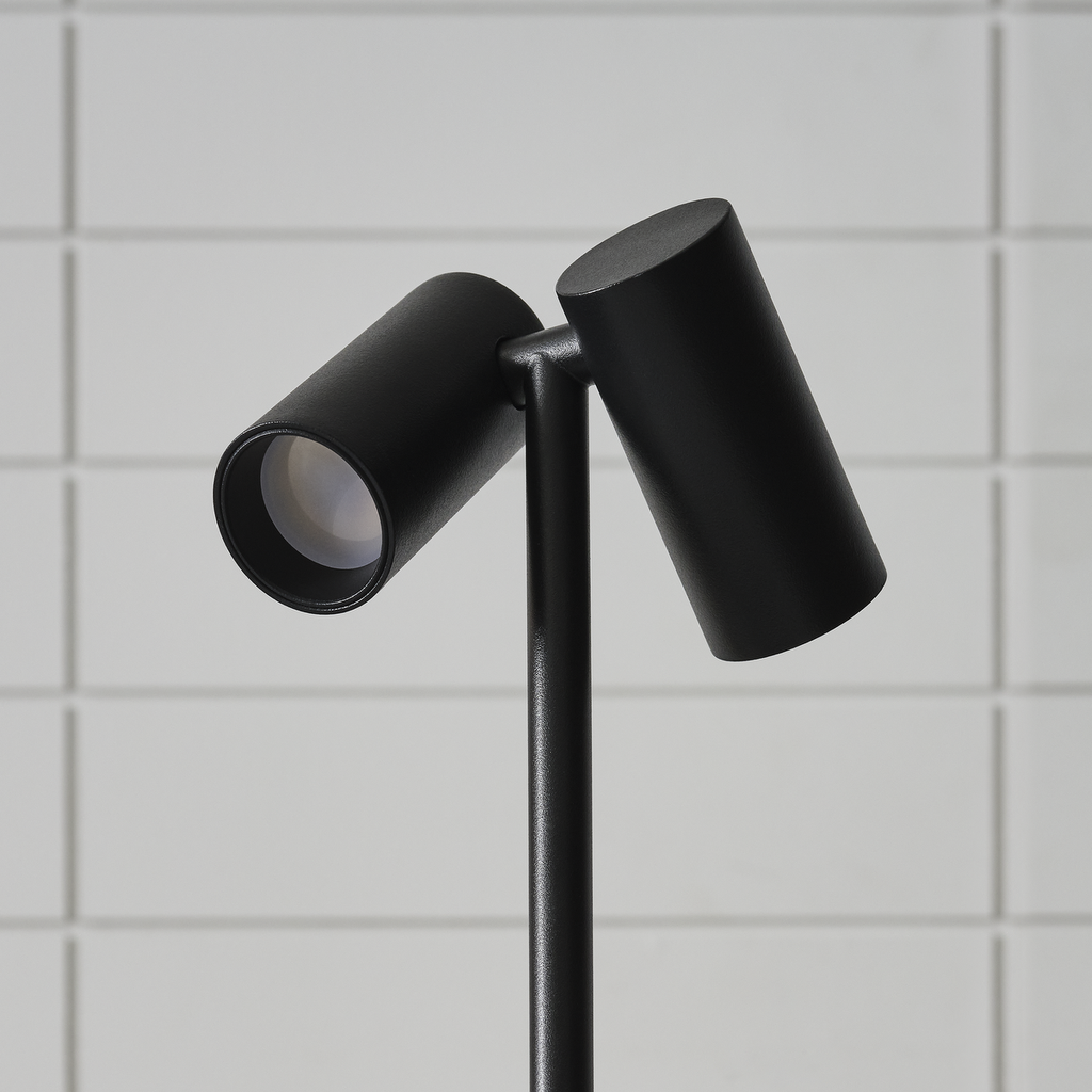 Doppia Short Accent Rechargeable Table Lamp Black 2700K 90 CRI