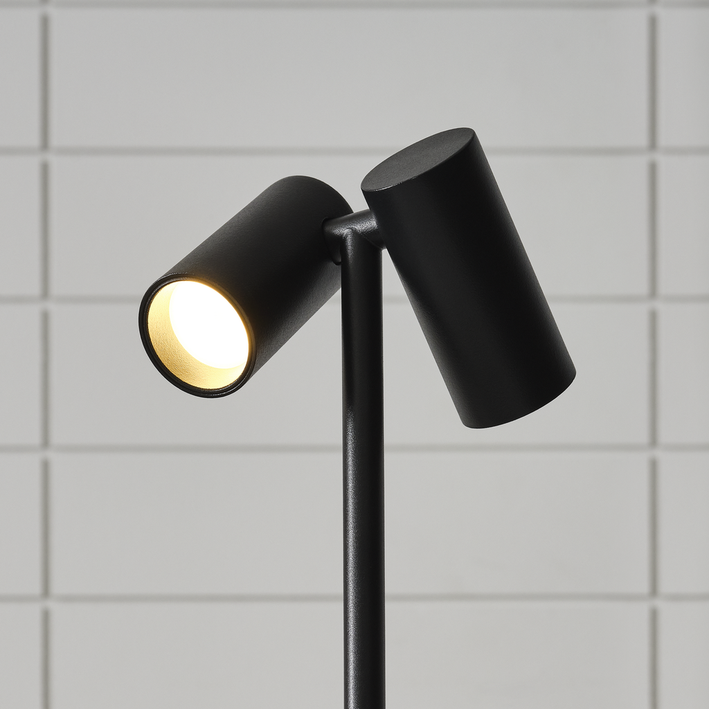 Doppia Short Accent Rechargeable Table Lamp Black 2700K 90 CRI