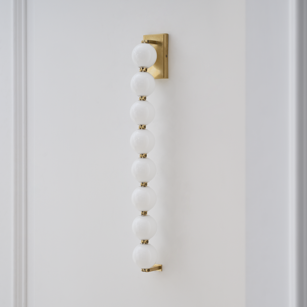 Perle 28 Sconce Natural Brass 2700K 90 CRI