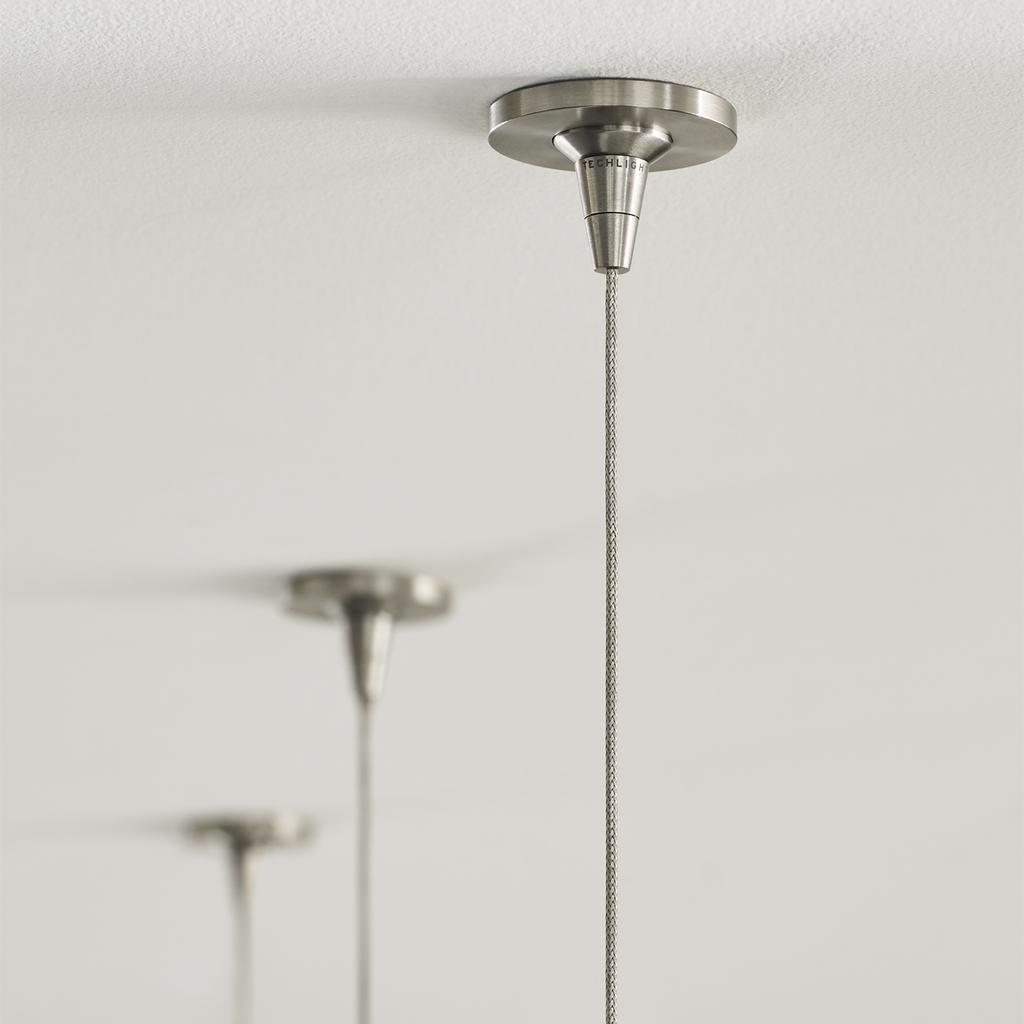 Piper Pendant | Black and Satin Nickel |  MonoRail Bulb(s) Included