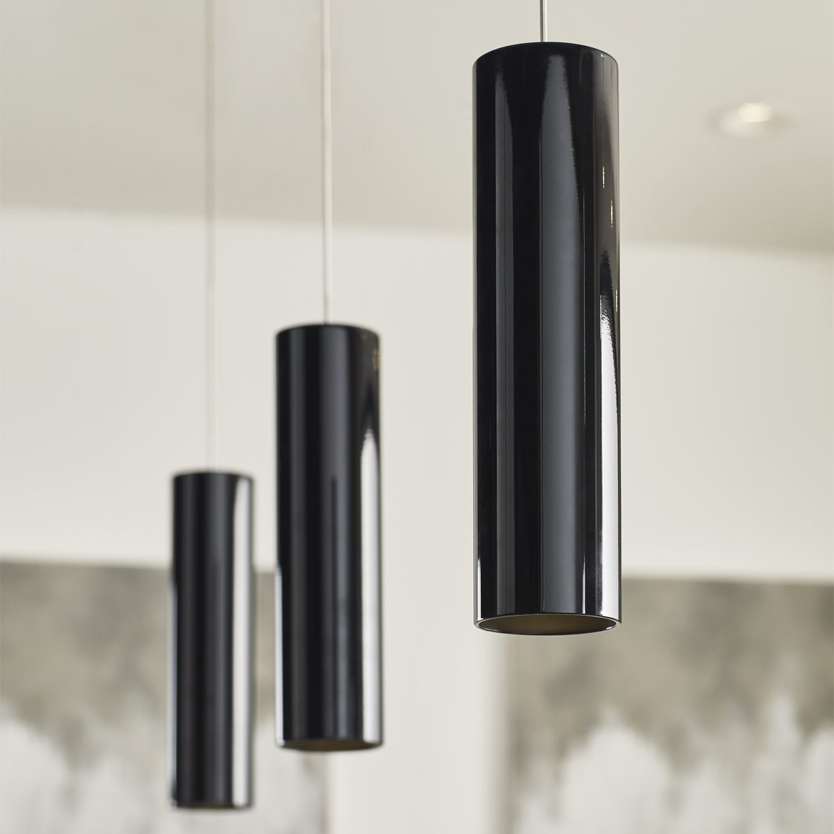 Piper Pendant | Black and Satin Nickel |  MonoRail Bulb(s) Included