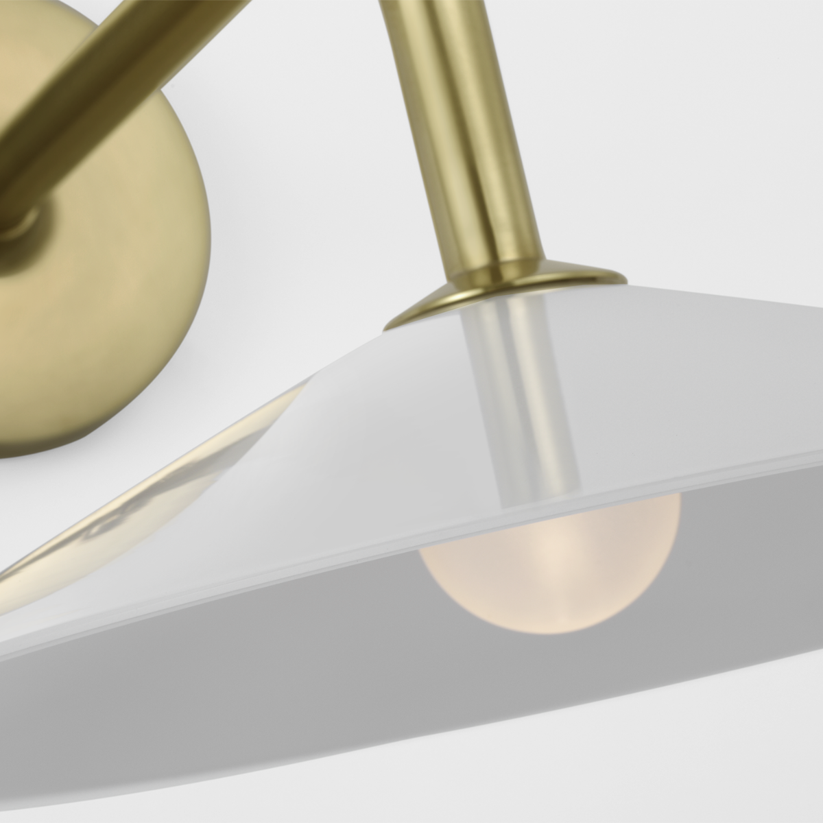 Ponce 9" Sconce | Hand-Rubbed Antique Brass | Milk White Glass Shade