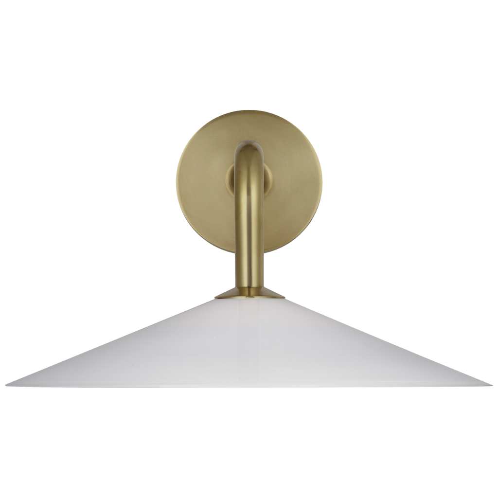 Ponce 9" Sconce | Hand-Rubbed Antique Brass | Milk White Glass Shade