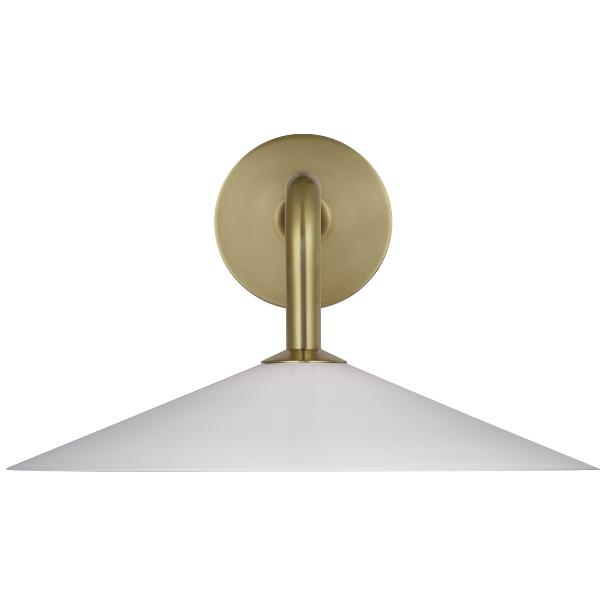 Ponce 9" Sconce | Hand-Rubbed Antique Brass | Milk White Glass Shade