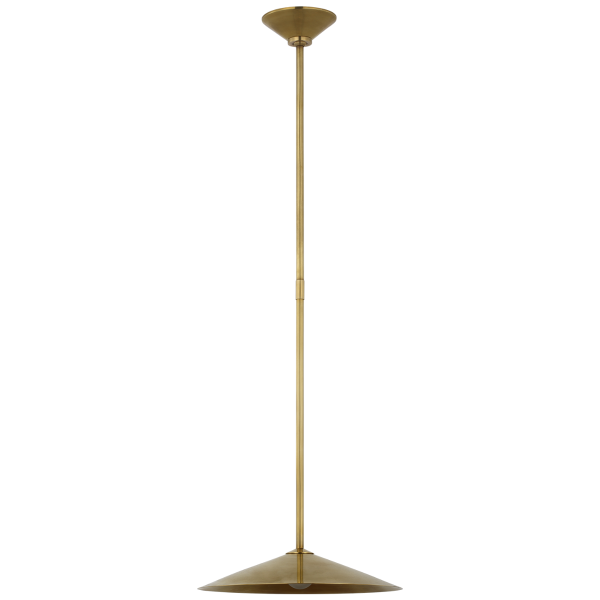 Ponce 13" Pendant | Hand-Rubbed Antique Brass | Hand-Rubbed Antique Brass Shade
