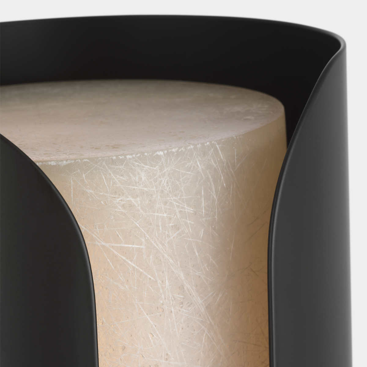 Armise 14" Sconce | Matte Carbon | Nova Frost