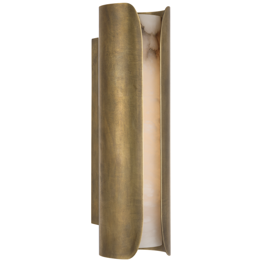 Armise 18" Sconce | Mottled Brass | Alabaster