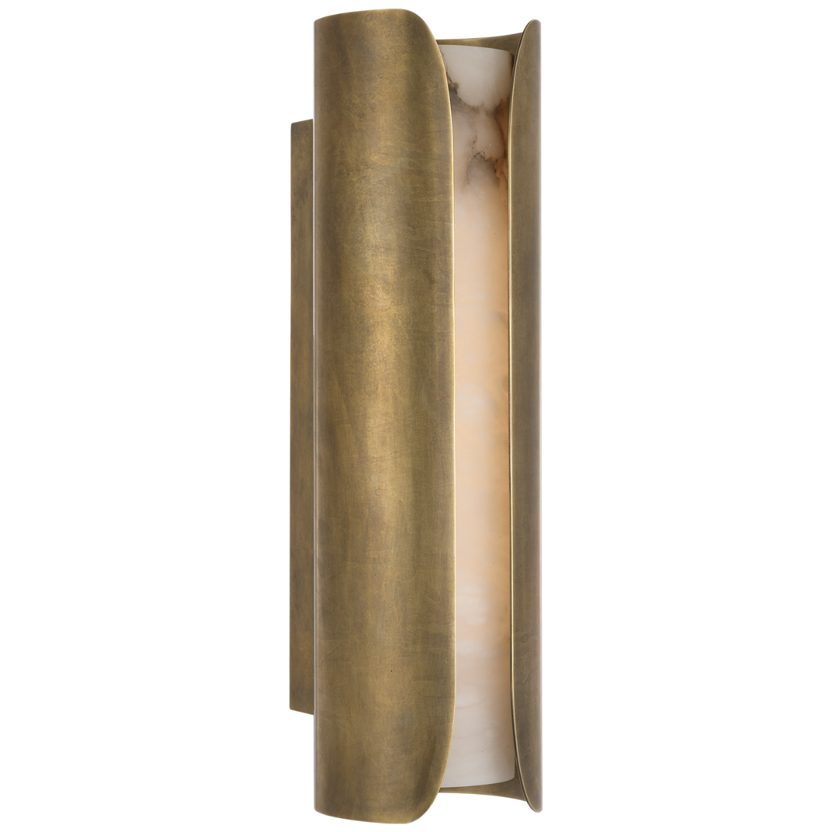 Armise 18" Sconce | Mottled Brass | Alabaster