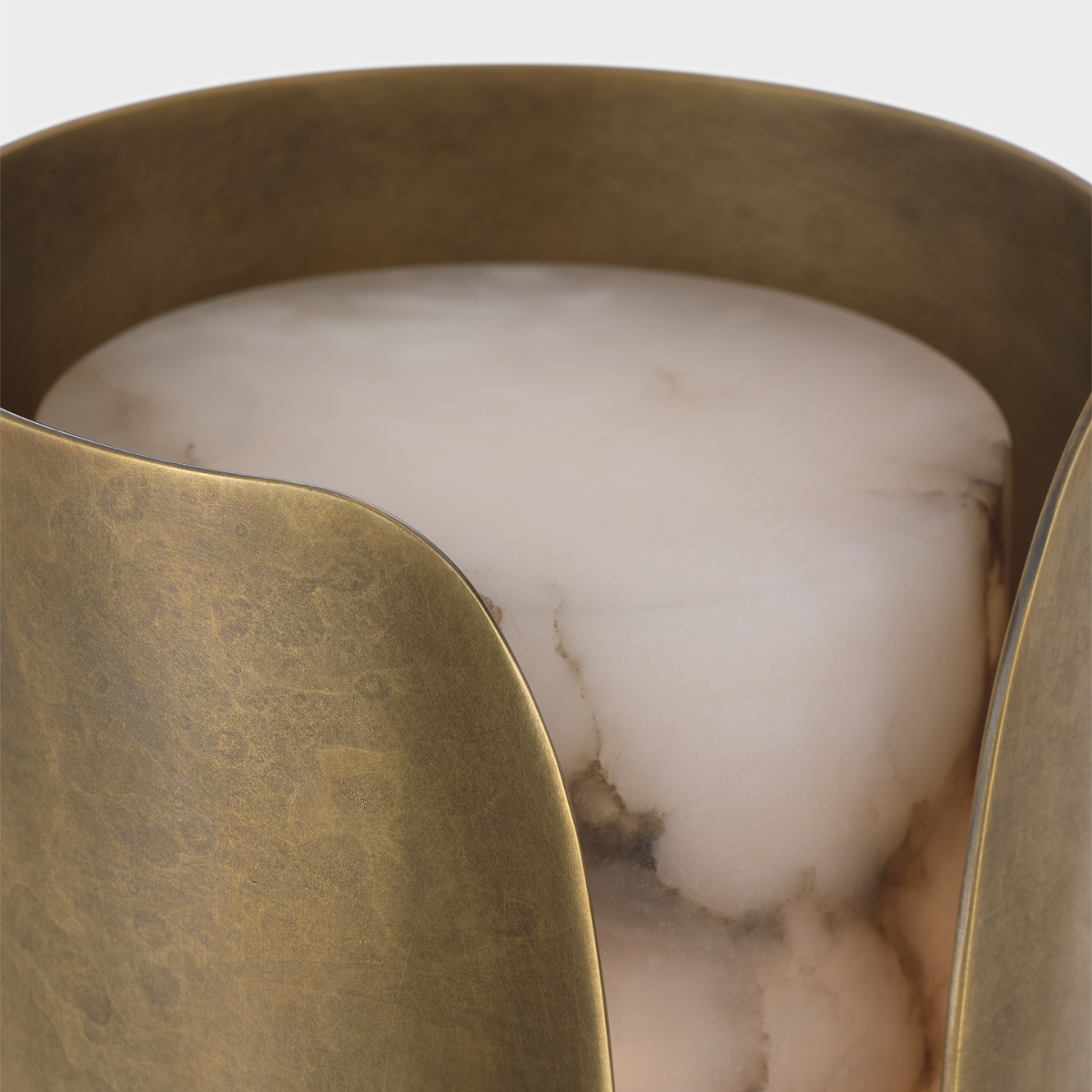 Armise 18" Sconce | Mottled Brass | Alabaster
