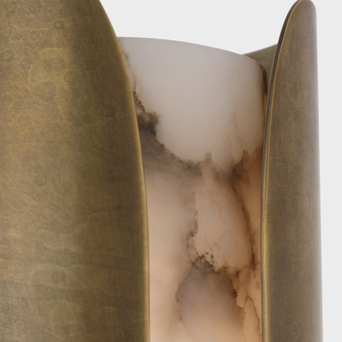 Armise 18" Sconce | Mottled Brass | Alabaster
