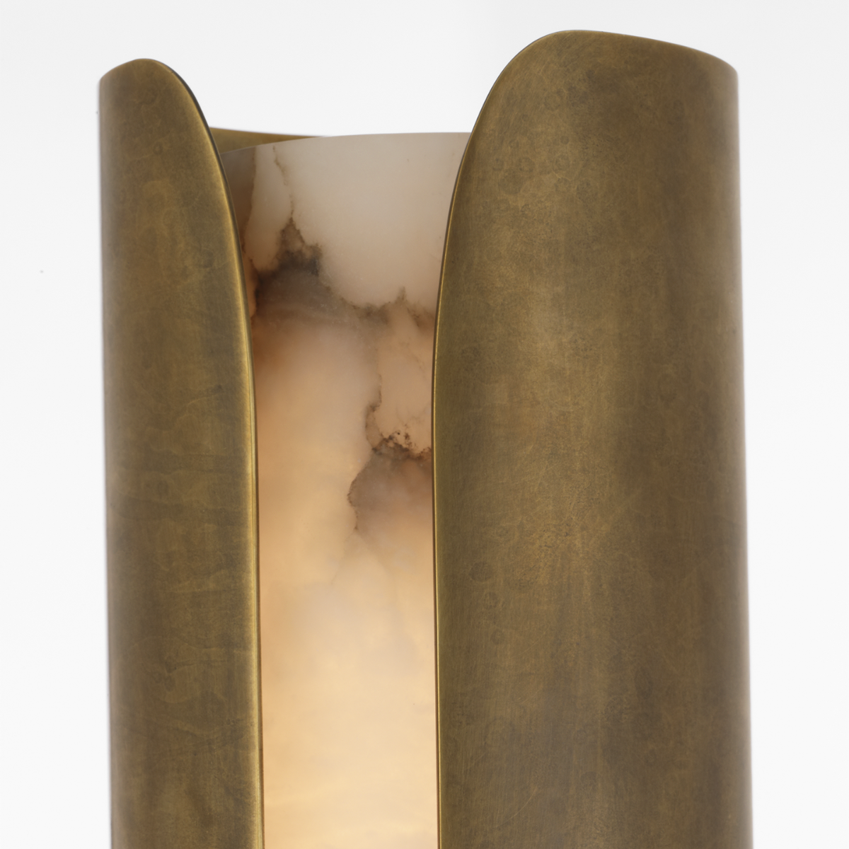 Armise 18" Sconce | Mottled Brass | Alabaster