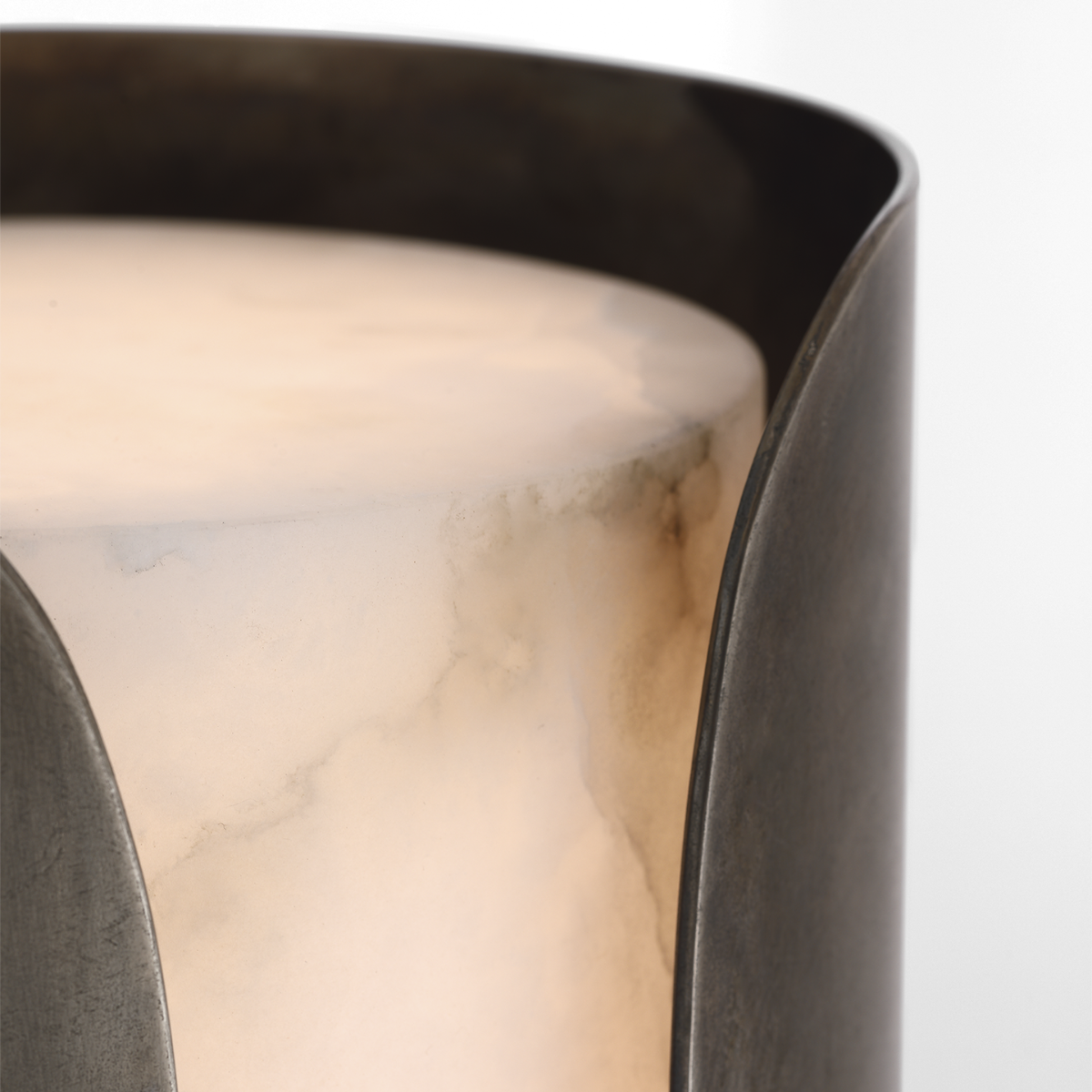 Armise 29" Sconce | Mottled Pewter | Alabaster