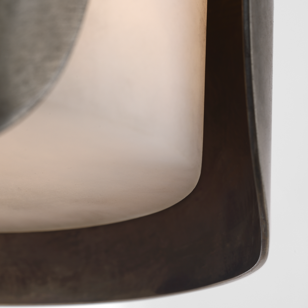 Armise 29" Sconce | Mottled Pewter | Alabaster