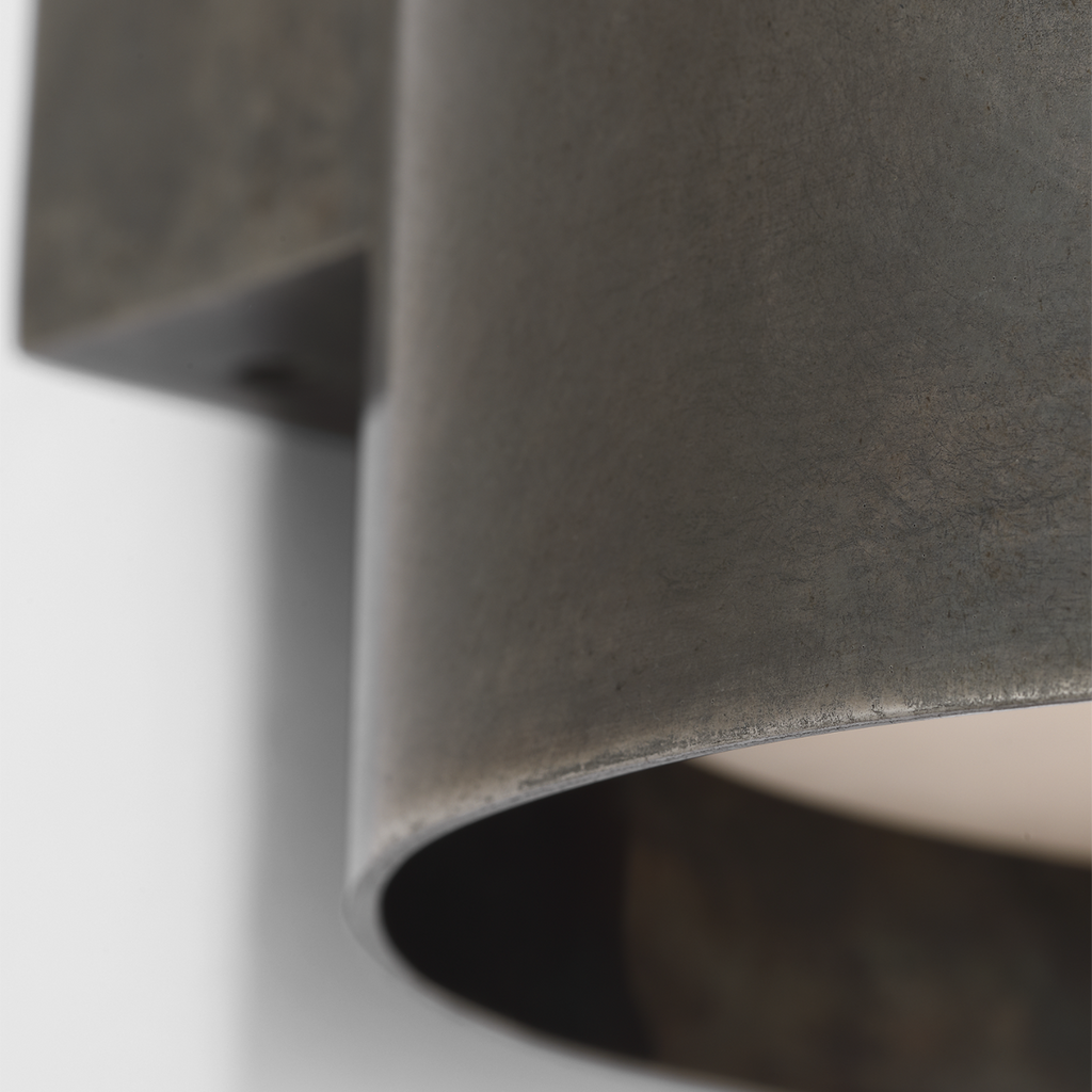 Armise 29" Sconce | Mottled Pewter | Alabaster