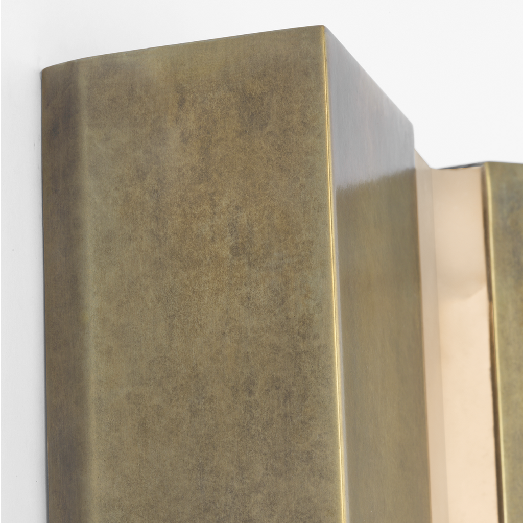 Austera 20" Sconce | Mottled Brass | Alabaster