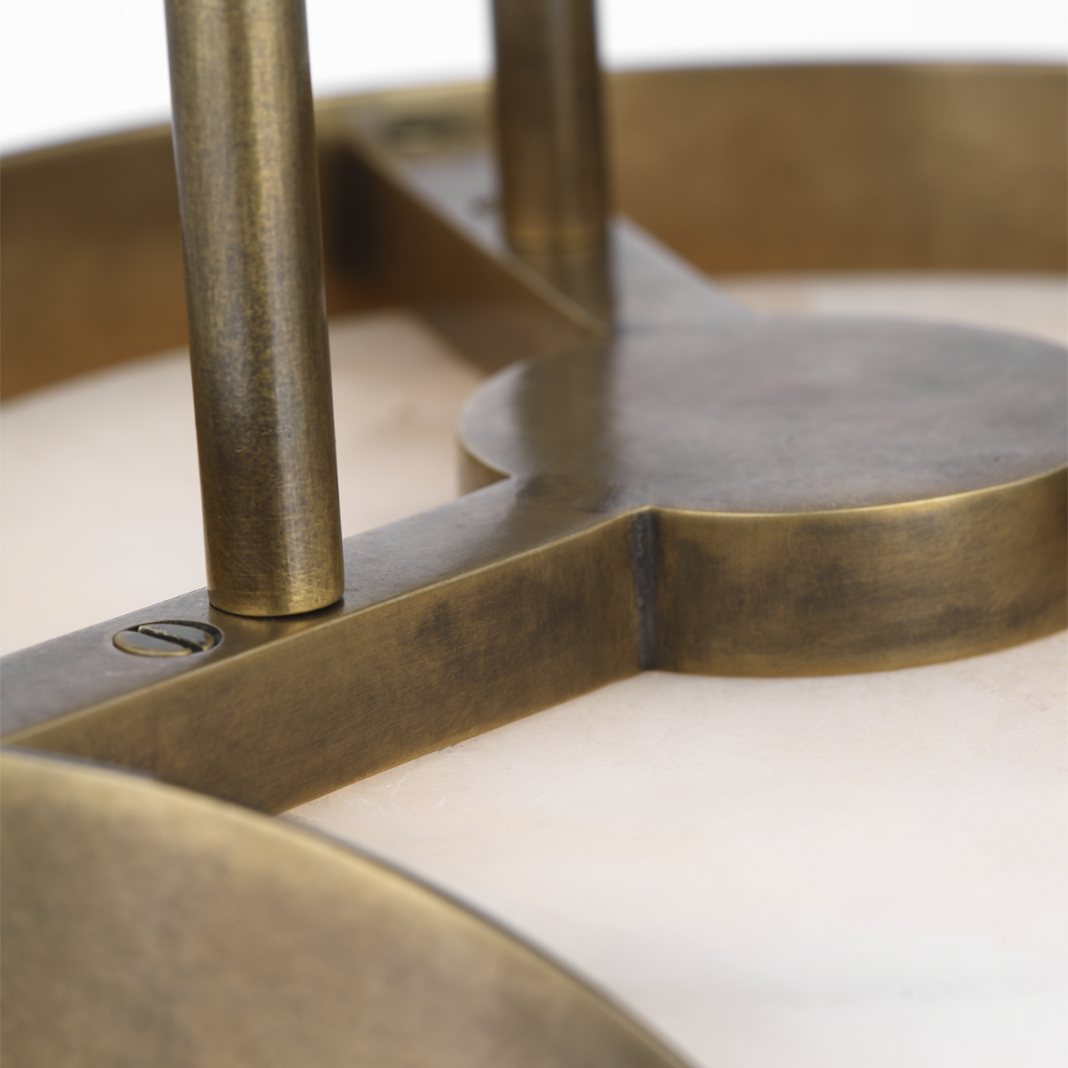 Armise 8" Pendant | Mottled Brass | Alabaster