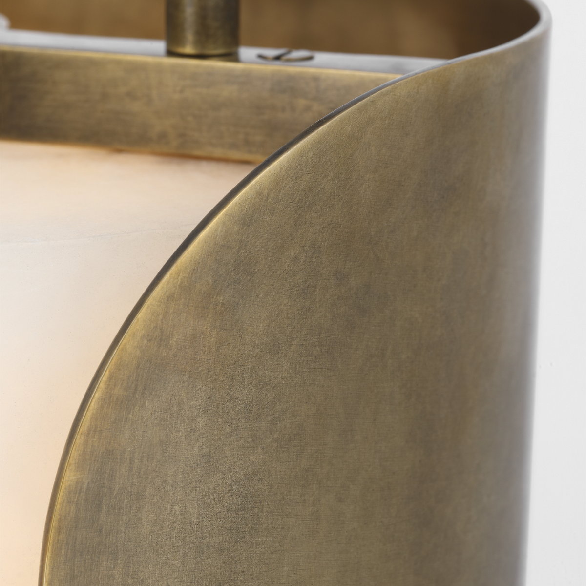 Armise 8" Pendant | Mottled Brass | Alabaster