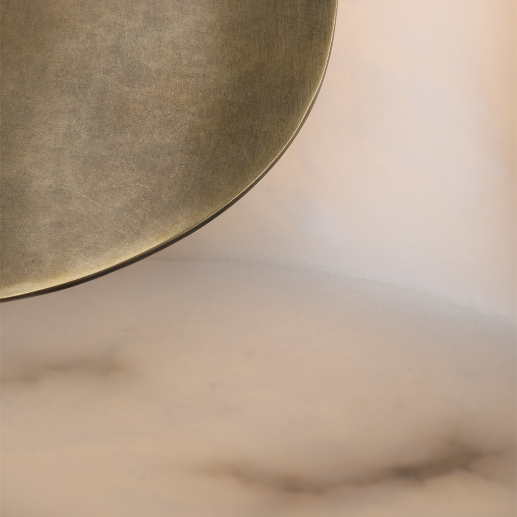 Armise 8" Pendant | Mottled Brass | Alabaster