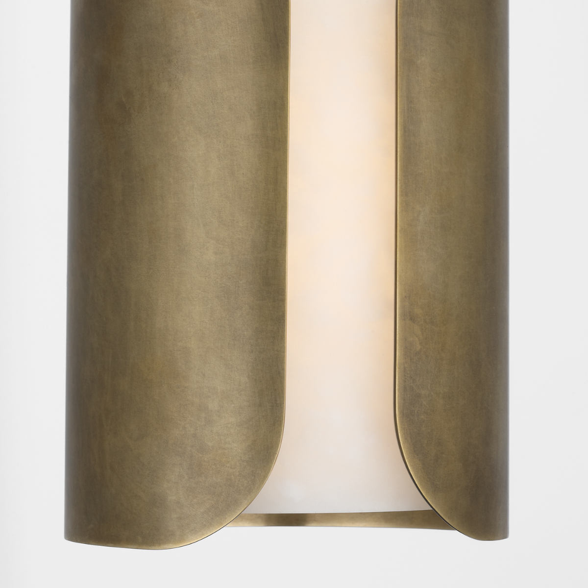 Armise 8" Pendant | Mottled Brass | Alabaster