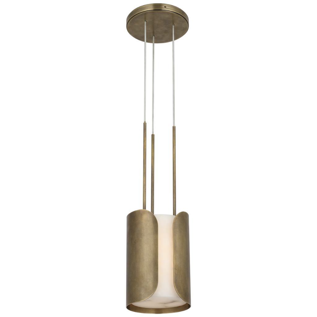 Armise 8" Pendant | Mottled Brass | Alabaster