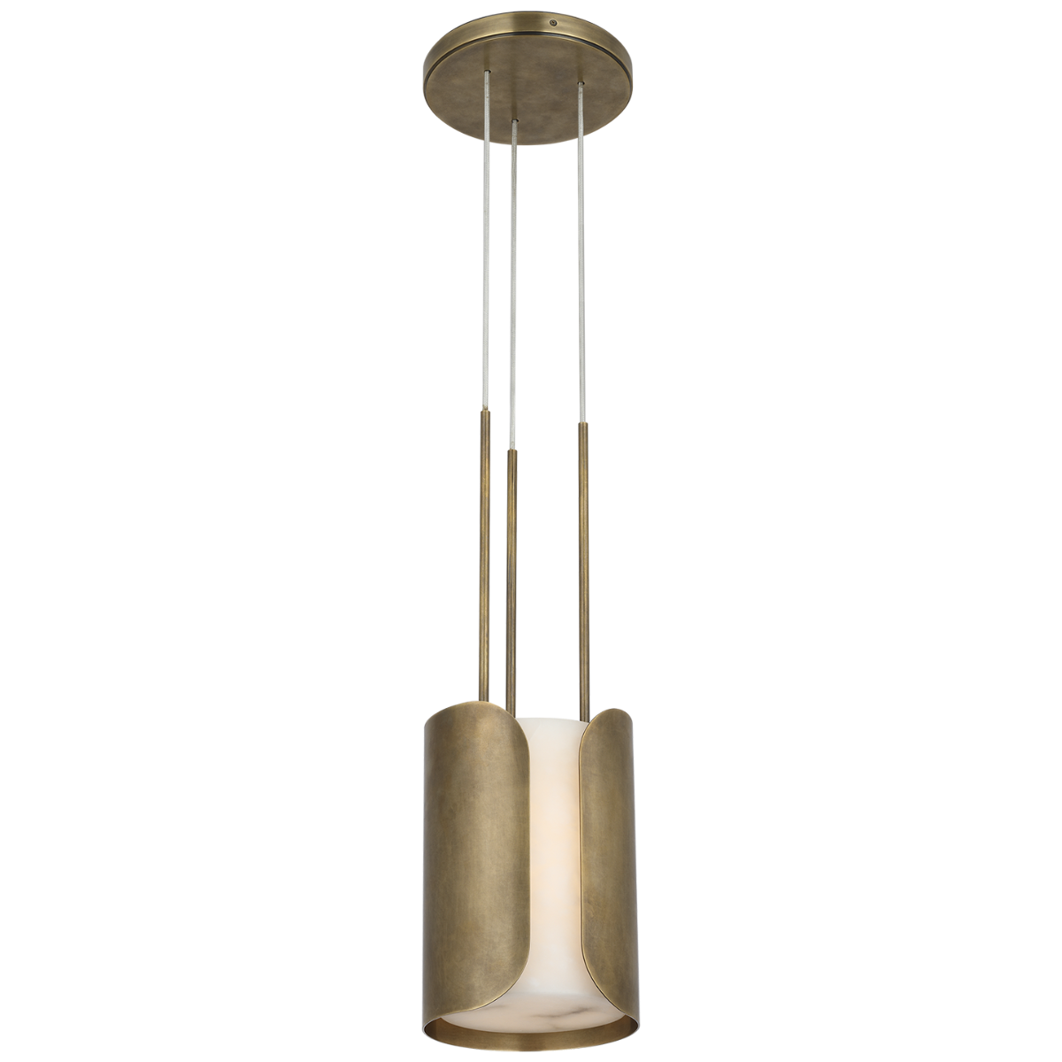 Armise 8" Pendant | Mottled Brass | Alabaster
