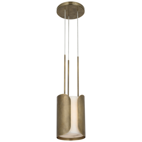 Armise 8" Pendant | Mottled Brass | Alabaster