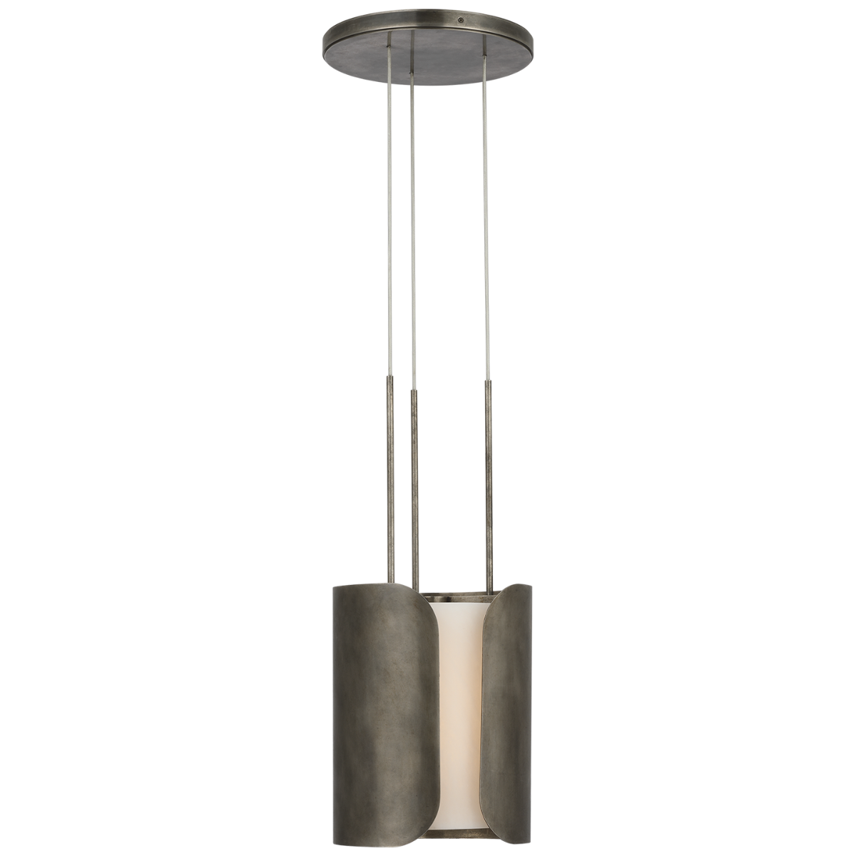 Armise 11" Pendant | Mottled Pewter | Alabaster