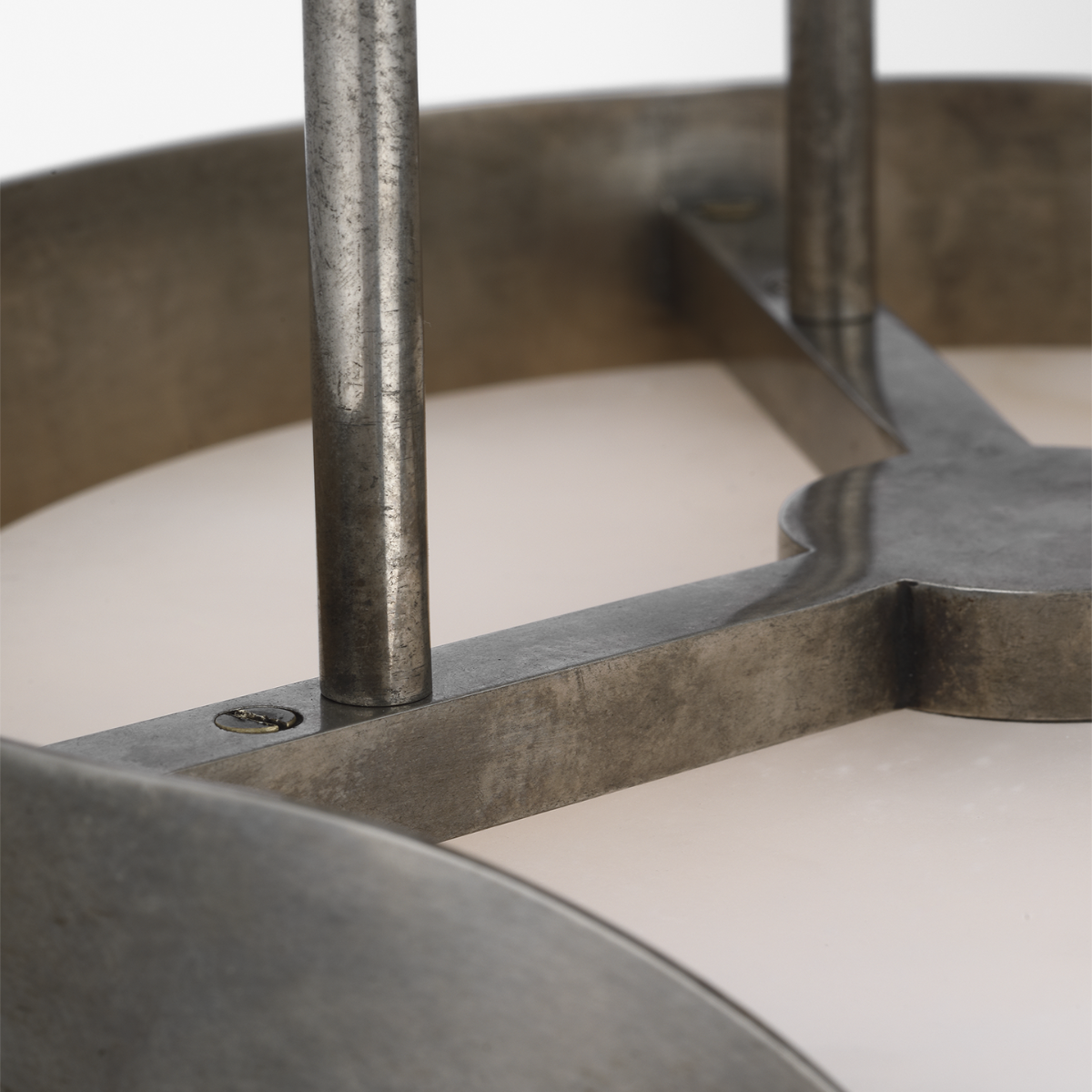 Armise 11" Pendant | Mottled Pewter | Alabaster