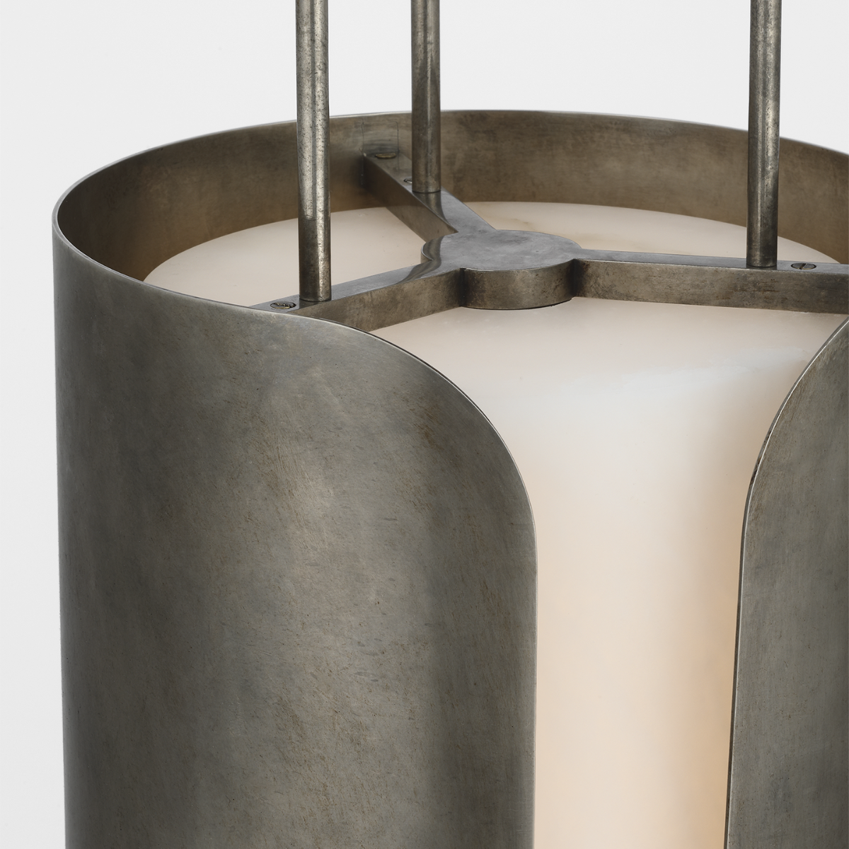 Armise 11" Pendant | Mottled Pewter | Alabaster