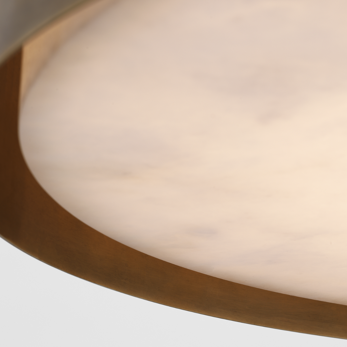 Armise 28" Drum Chandelier | Mottled Brass | Alabaster