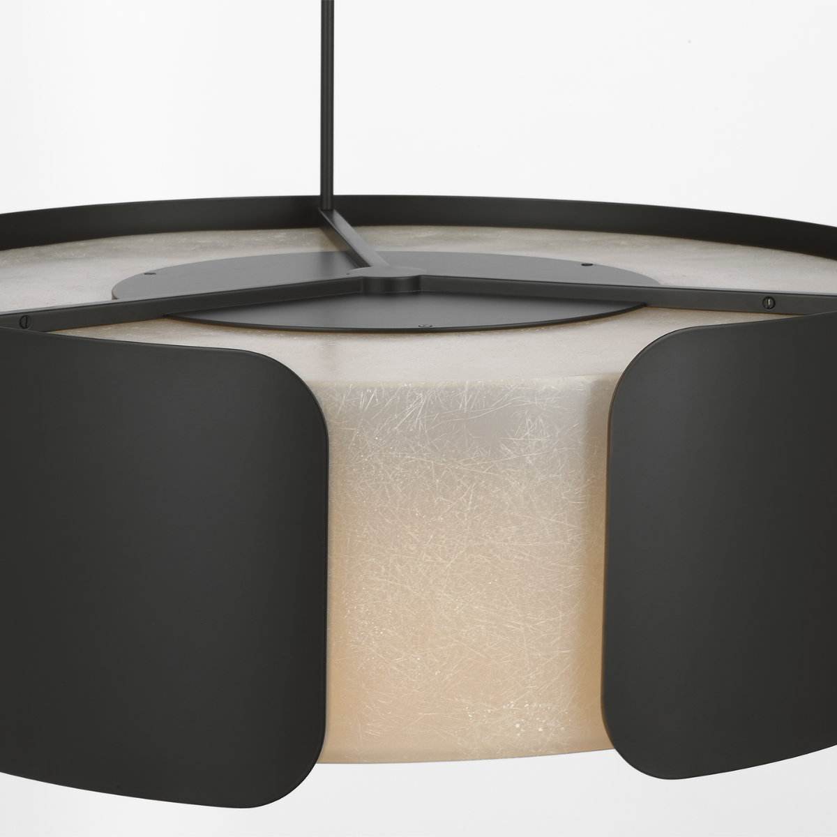 Armise 28" Drum Chandelier | Matte Carbon | Nova Frost