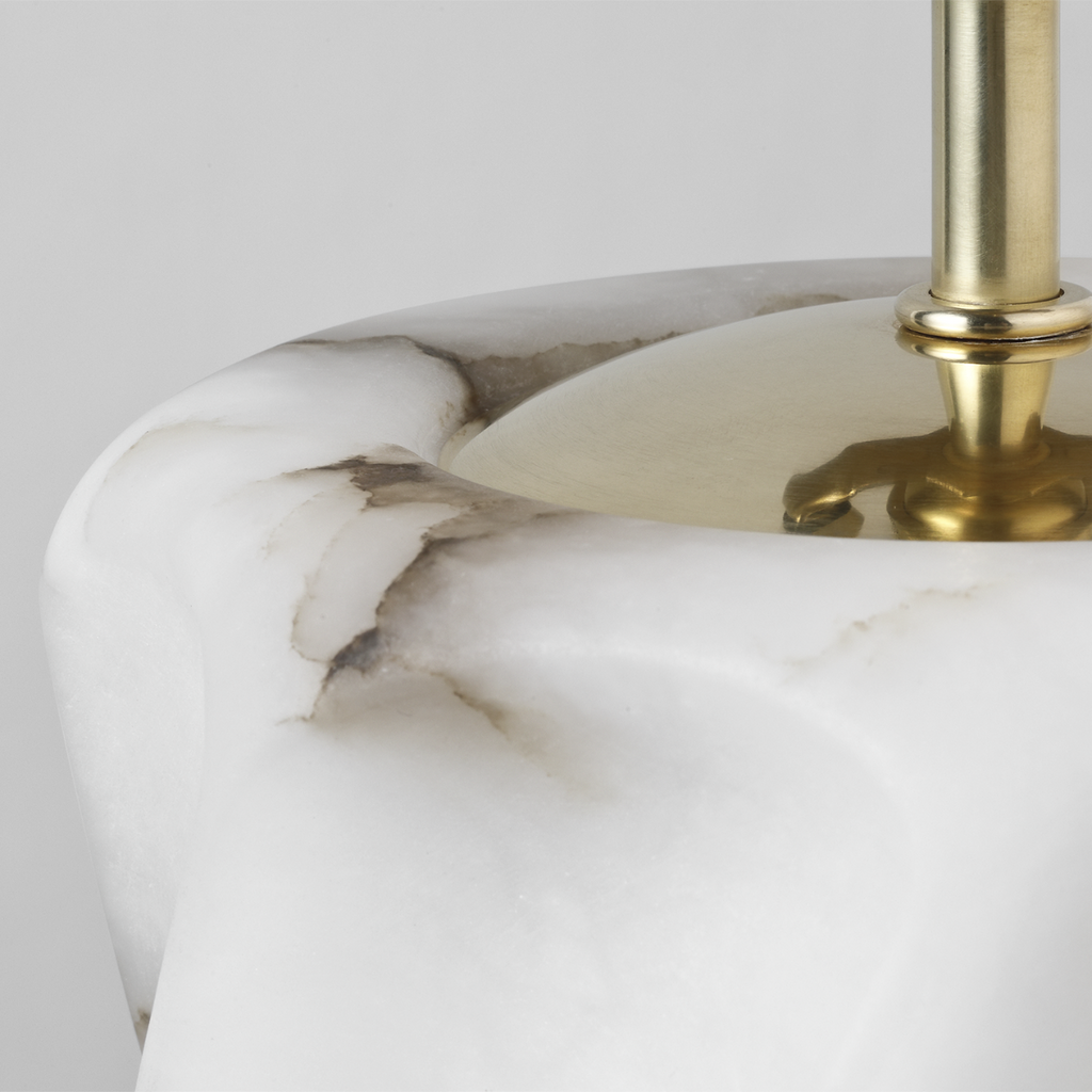 Ripley 25" Torsade Table Lamp | Alabaster | Linen Shade